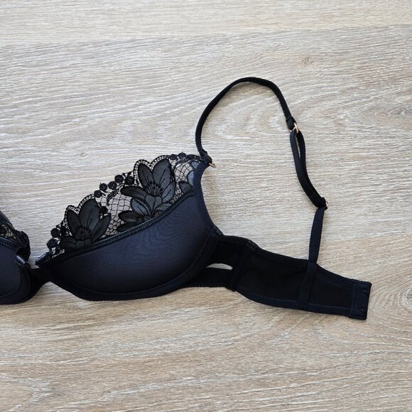 Honey Birdette Raene Contour Bra Black Lift Embroidered Size 30DDD New With Tags - Picture 11 of 16